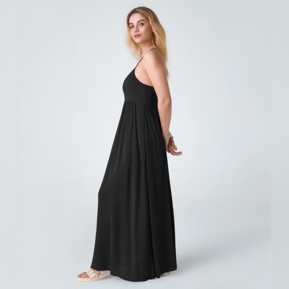 Halara Lace Up Pocket Flowy Maxi Slip Dress medium - Picture 3 of 3